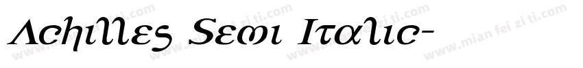 Achilles Semi Italic字体转换